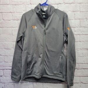 Outdoor Research Full Zip Grid Fleece Jacket Mens L Gray Softshell‎ Activewear